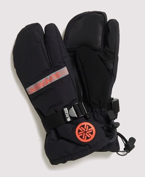 Superdry Ultimate Snow Rescue Trigger Mittens Férfi Kesztyű Fekete | DGUXJ0157